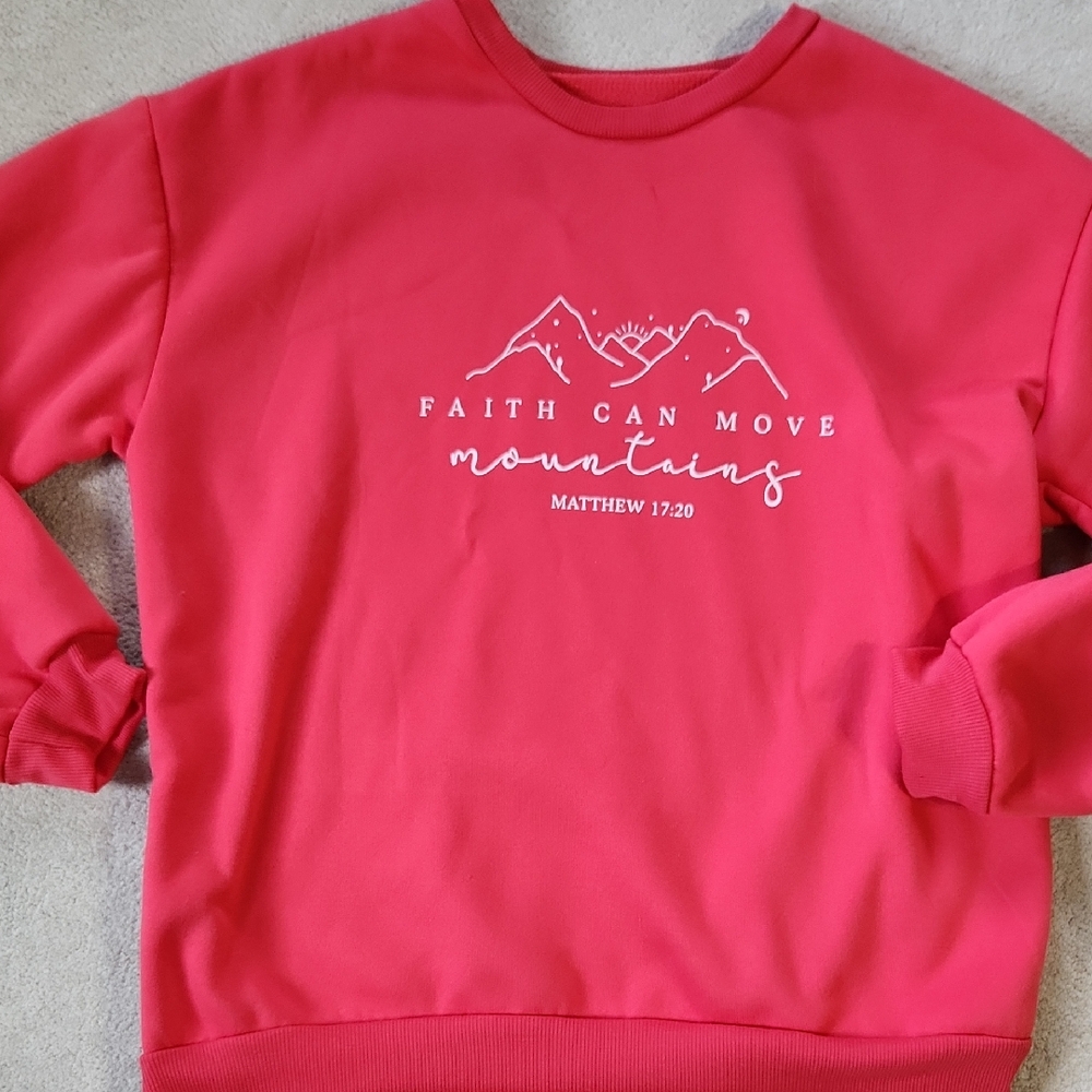 Orange/Red Faith Inspiration Sweathsirt - XL